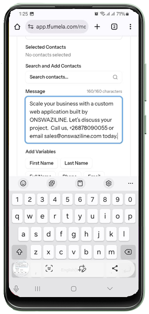 Send Text Messages Online in Seconds via Tfumela Bulk Messaging