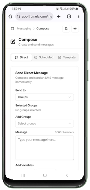Send Text Messages Online in Seconds via Tfumela Bulk Messaging