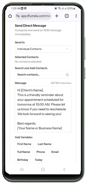 Send Text Messages Online in Seconds via Tfumela Bulk Messaging